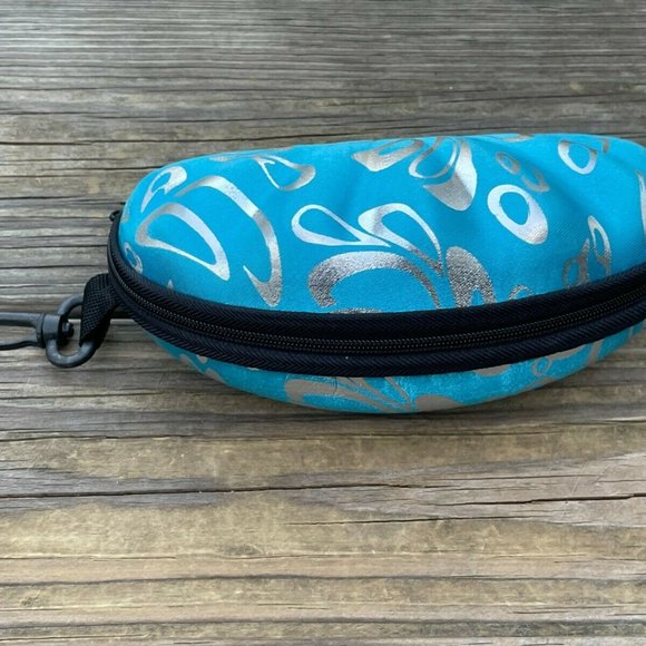 Empty case for Sunglasses Blue Hard Case Zip Up Case only - Picture 4 of 10